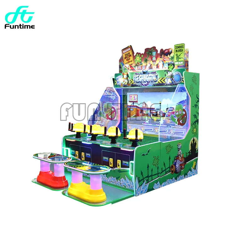 FunTime Water Shooting Game Machine 55 Inch Monitor Kids Water Shoot Video Game 4 Player Kids Arcade Game