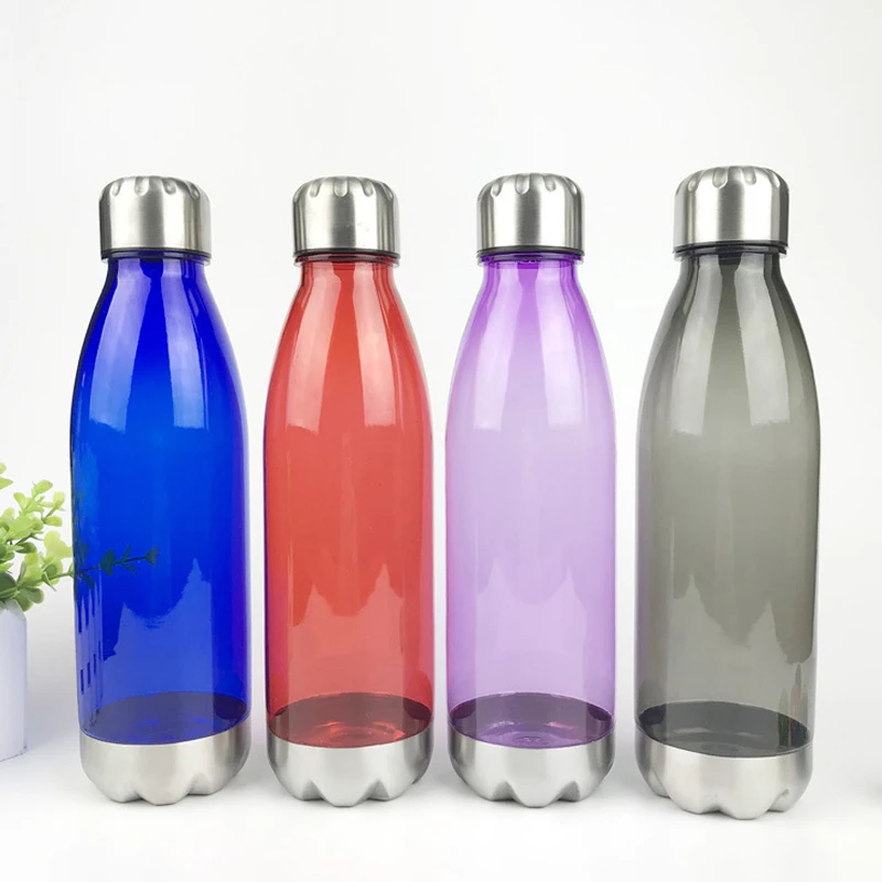 Outdoor Water Bottle Custom Colorful Cola Cup Eco Friendly Stainless Steel Cover Bottom Bowling Sports Gym Plastic 7.2x25.5cm PS