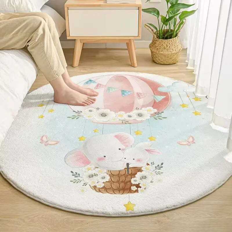 Gray Elephant Yellow Duck Bathtub Harmonious and Warm Green Grassland Non Static High Quality Carpet Large Area Carpet