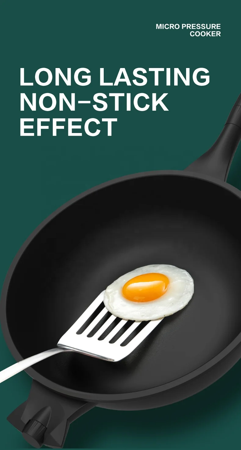 cast aluminum cookware non stick granite coated wok pressure cookware set