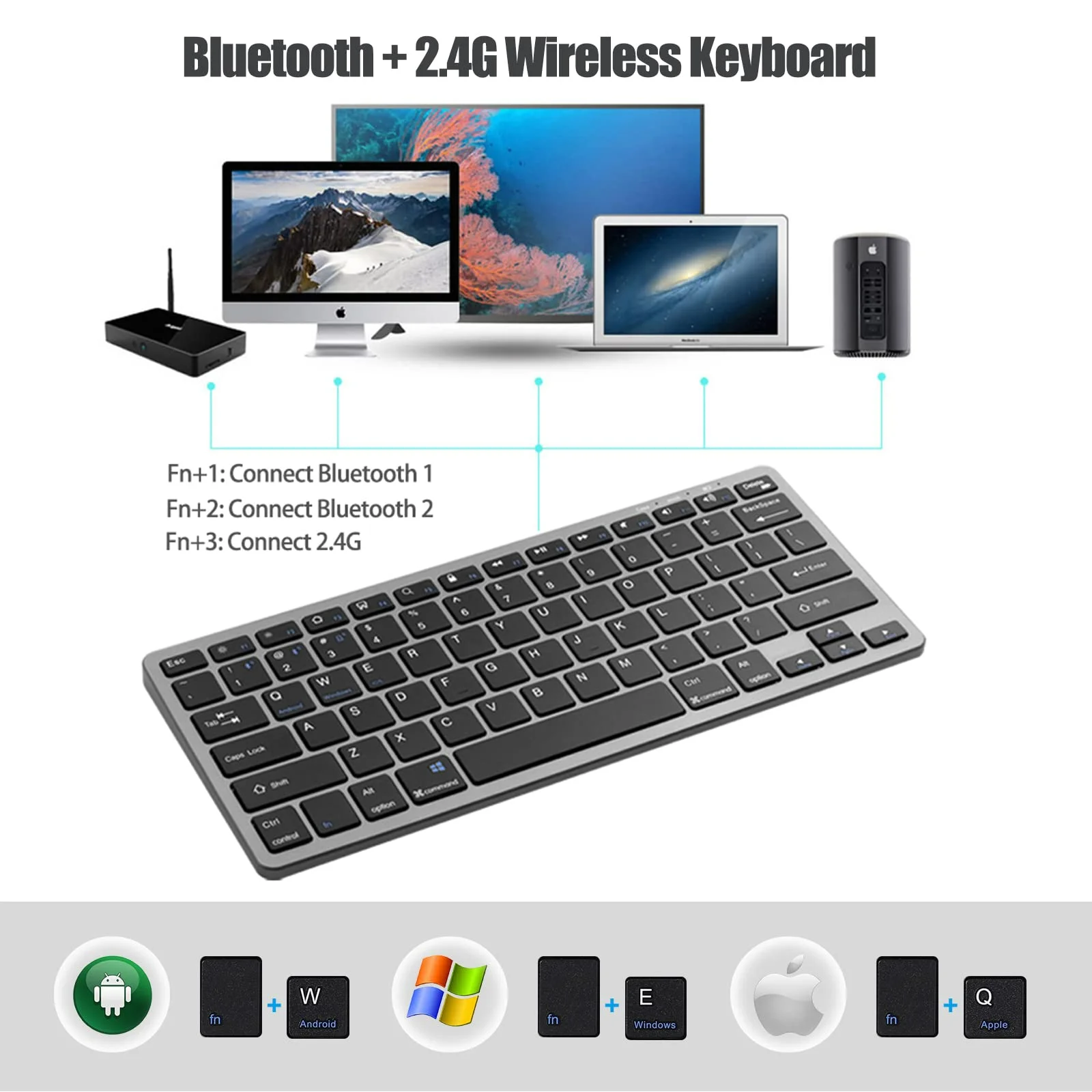 best seller products 2023 wireless BT keyboard and mouse combs Arabic Russian Spanish Korean AZERTY