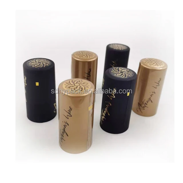 Wholesale tear off wine bottle shrink wrap cap seal pvc bottles heat