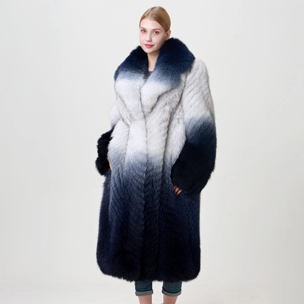 Loose Fur Coat Full Sleeves Long Style Luxury Thick Warm Fluffy Winter Fur Coats For Women