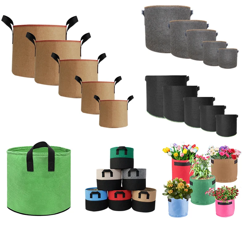 1-400 Gallon Nonwoven Fabric Wholesale Grow Bags 1 2 3 5 7 10 Gallon Grow Bag Sale