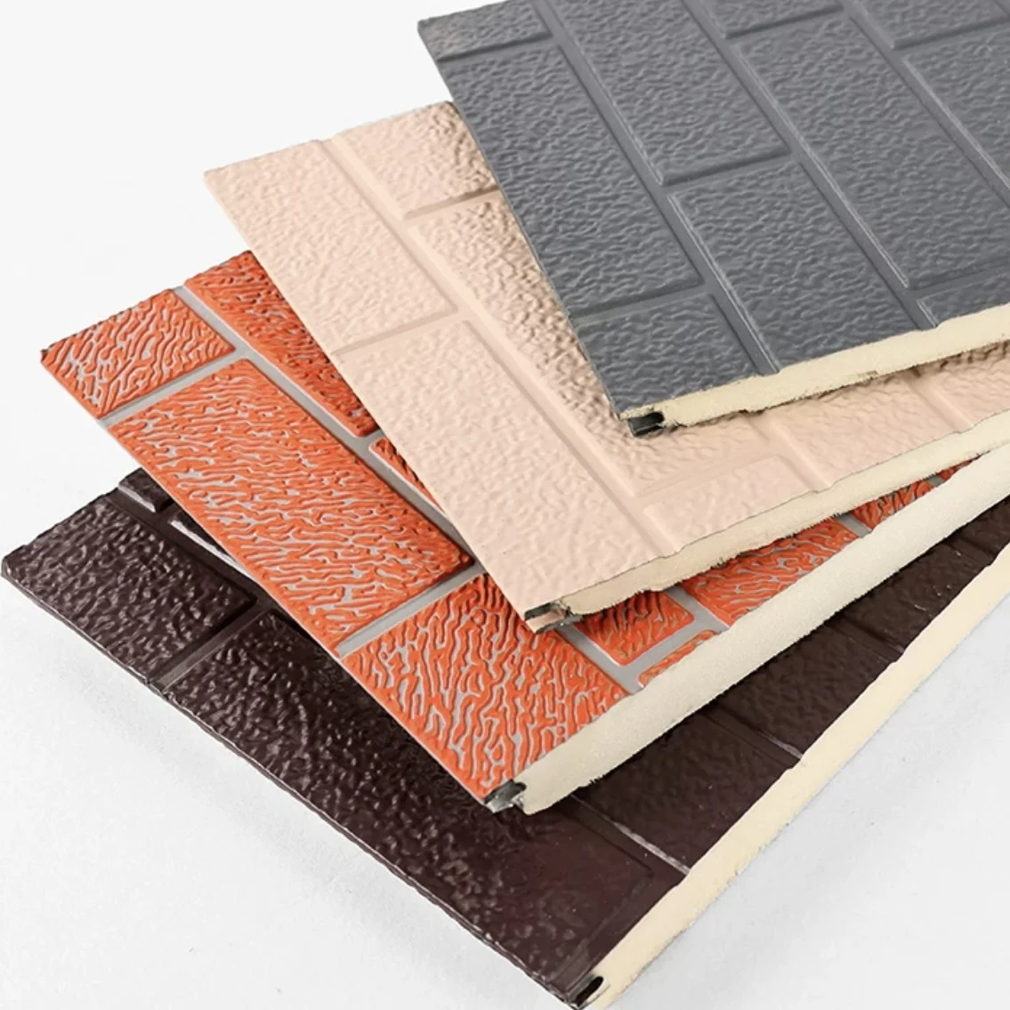 Environmentally Friendly Pu Polyurethane Foam Sandwich Decorative Wall Panels Metal Carved Board