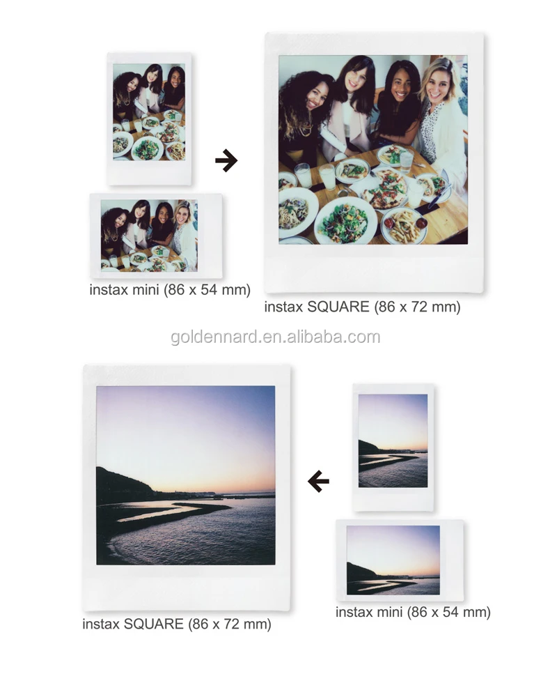  Моментальная квадратная пленка FujiFilm Instax Twin Pack 20 листов с квадратными краями наклейки/настольный альбом/цветная