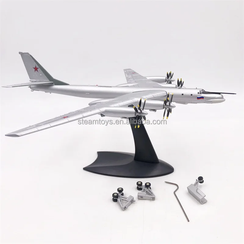 2 Models Switchable Russian Tu-95ms Bear Strategic Nuclear Bomber 1/200 Aircraft Pre-Built Model Metal Fighter Military Model