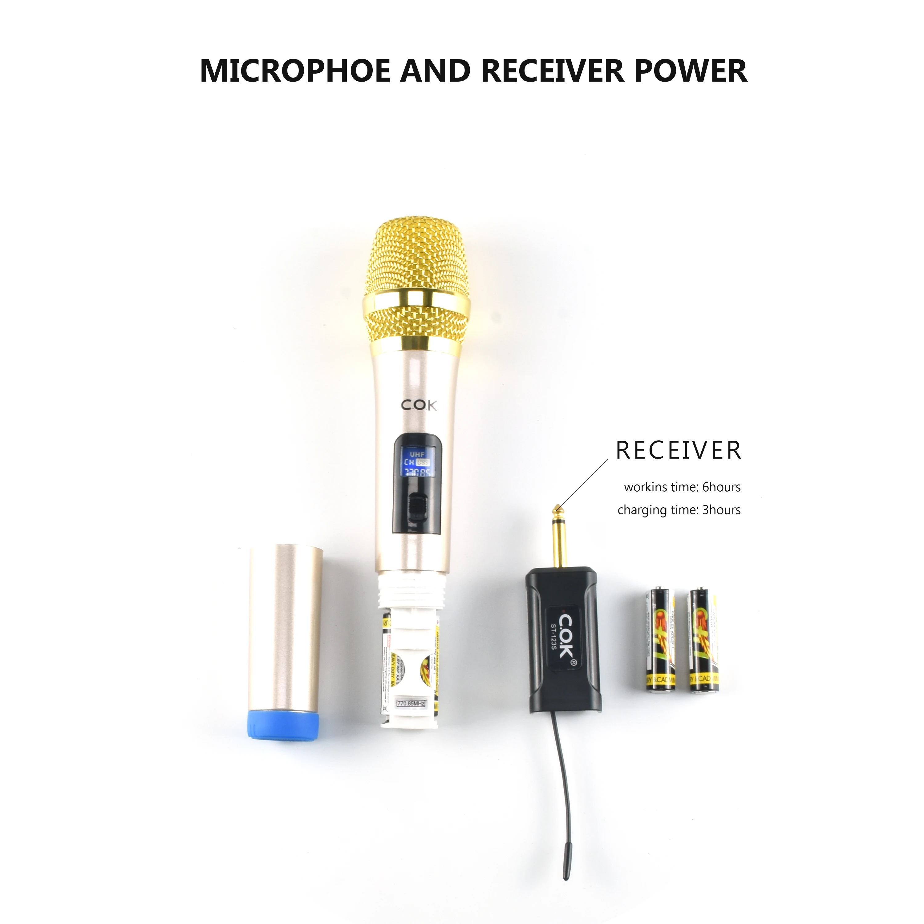 High Quality studio equipment  Universal Receiver Stage Karaoke UHF Wireless Microphone