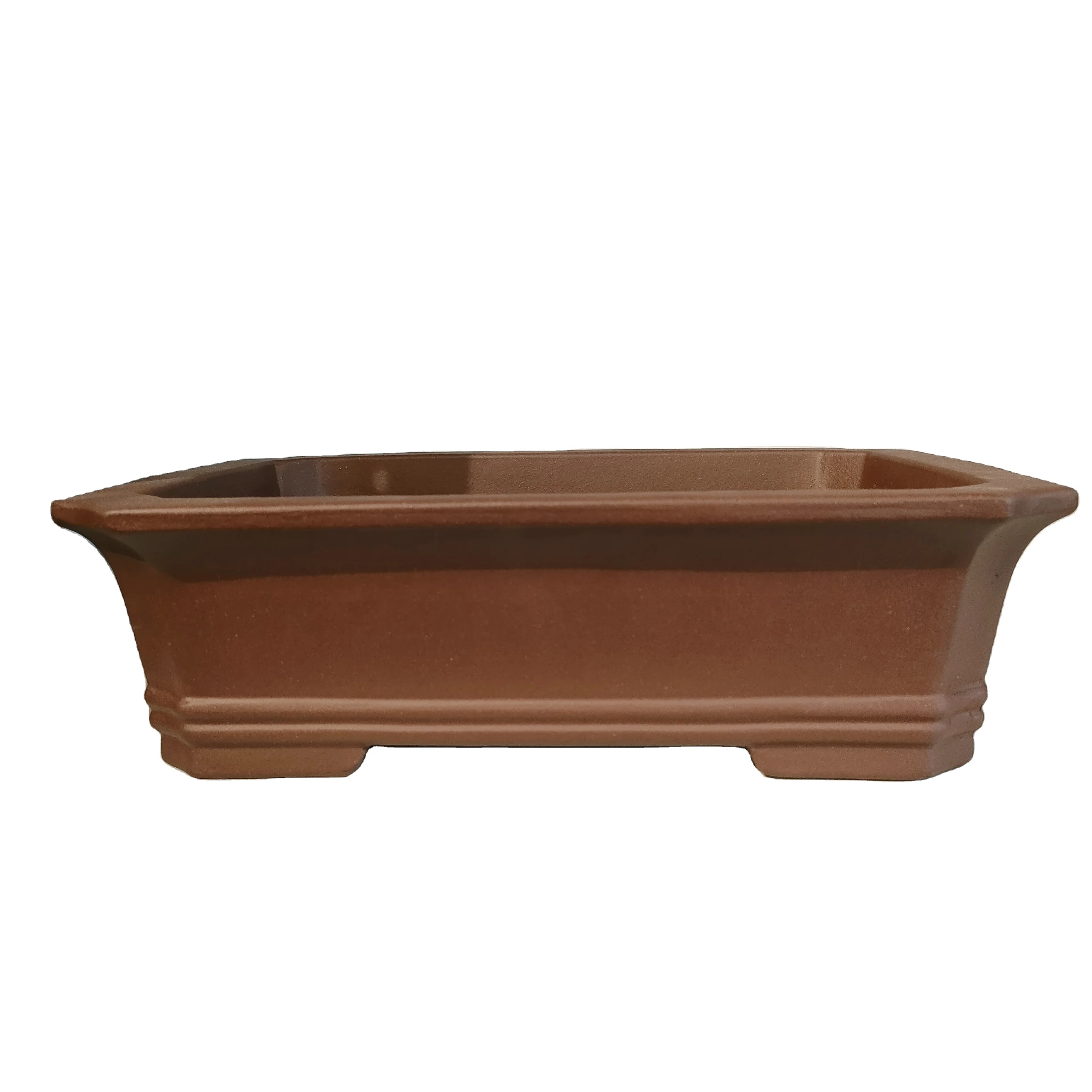 Rectangle shape unglazed ceramic bonsai pot purple sand Yixing pot