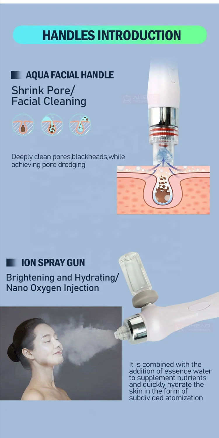Multifunctional Hydro Water Oxygen Small Bubble Facial Machine H2O2 Skin Care Jet Peel Hydrogen Aqua Beauty Device