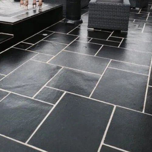 Natural Stone Limestone Bathroom Dark Grey Pavers Slate Wall Cladding Flexible Exterior French Pattern For Floor