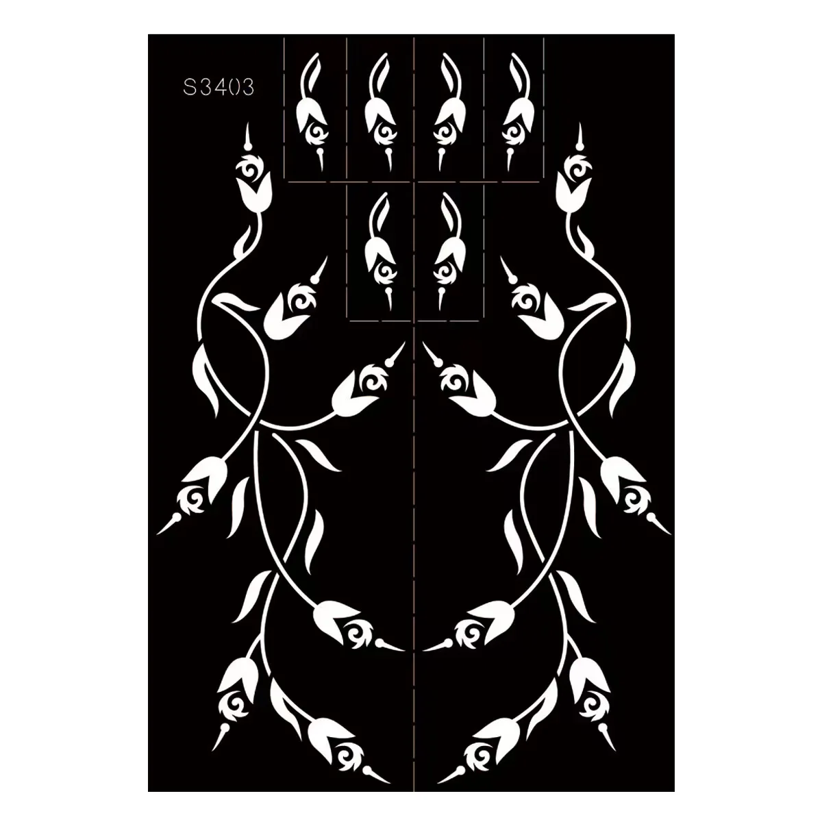 New Design Henna Stencil Temporary Hand Template Tattoo Body Sticker Template Wedding Tool India Flower Henna Stencils For Hand