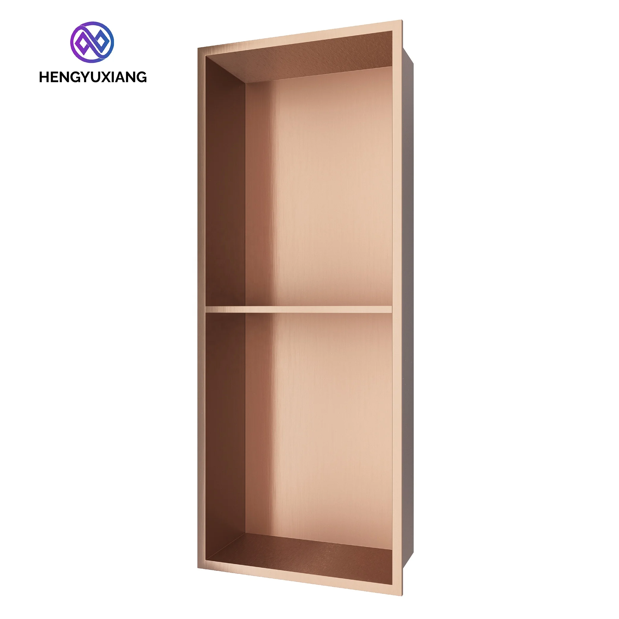 Brushed rose gold SUS304 insert bathroom shower niche wall for hotel shower bedroom sitchen study room