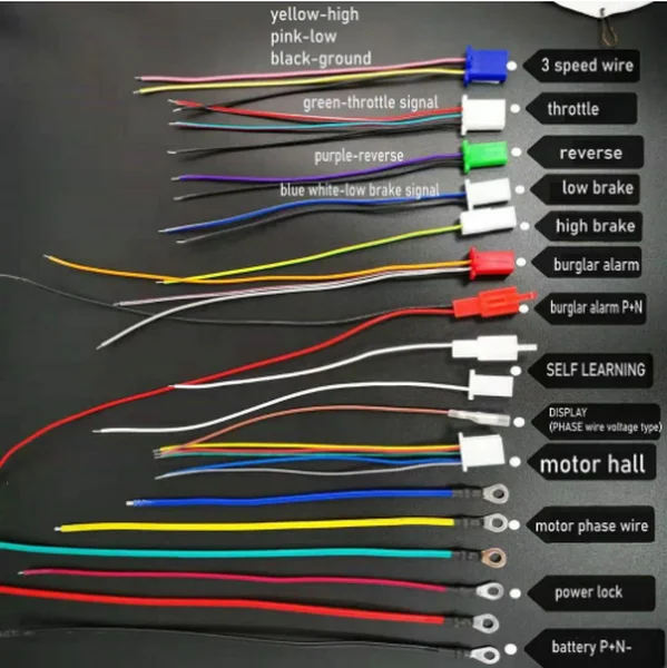 Запчасти для электрического скутера 24v36v48v350w17A 6Mosfet Sinewave регулятор квадратных волн фаза + Скорость YXT запчасти велосипеда трехколесного аксессуары горного