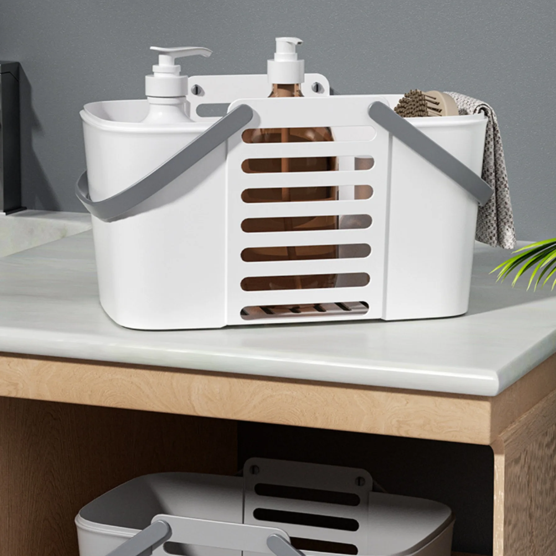 Hot Sale Utility  Laundry Hamper Organizer Pp Plastic Storage Basket With Comfort Carry Handles