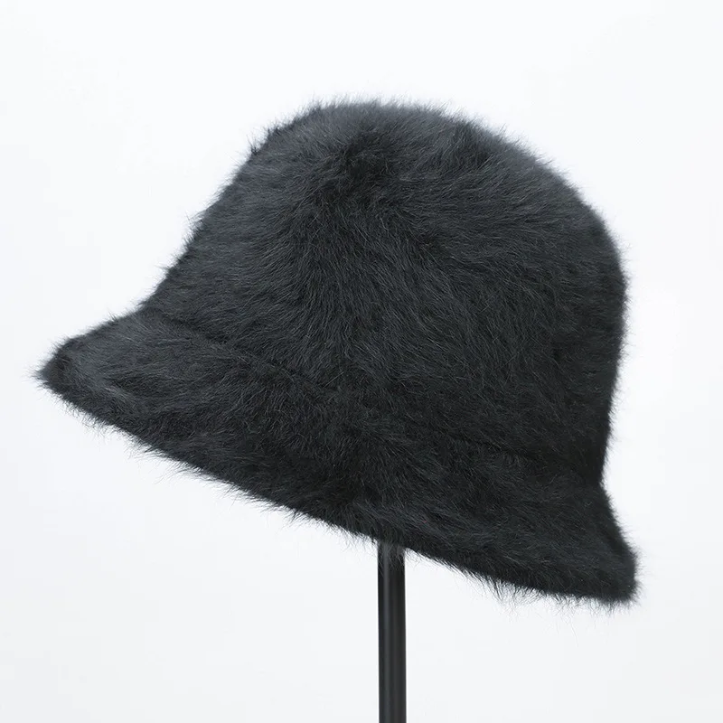 Женская зимняя Панама из искусственного меха, однотонная утолщенная мягкая теплая уличная Панама