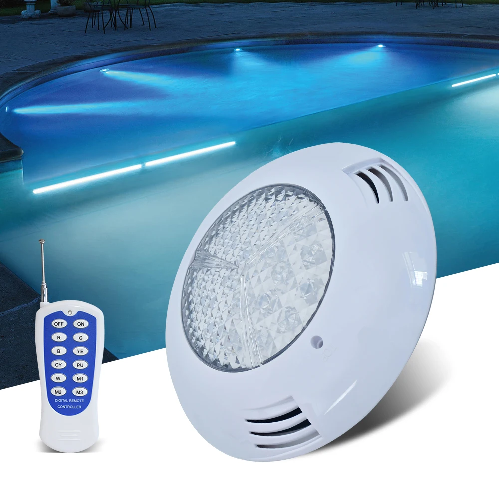 New Abs 6W 9W 12W 18W 24W 36W Underwater Rgb Led Swimming Pool Light With Remote Control