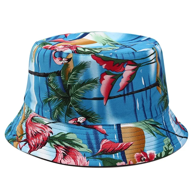 Wholesale High Quality Fashion Flower Print Custom Image Summer Bucket Hats For Women