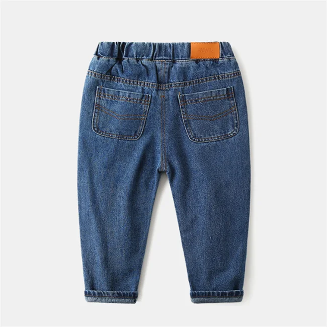
SE1785 Spring autumn new fashion pure blue simple atmosphere kids jeans pants boys 