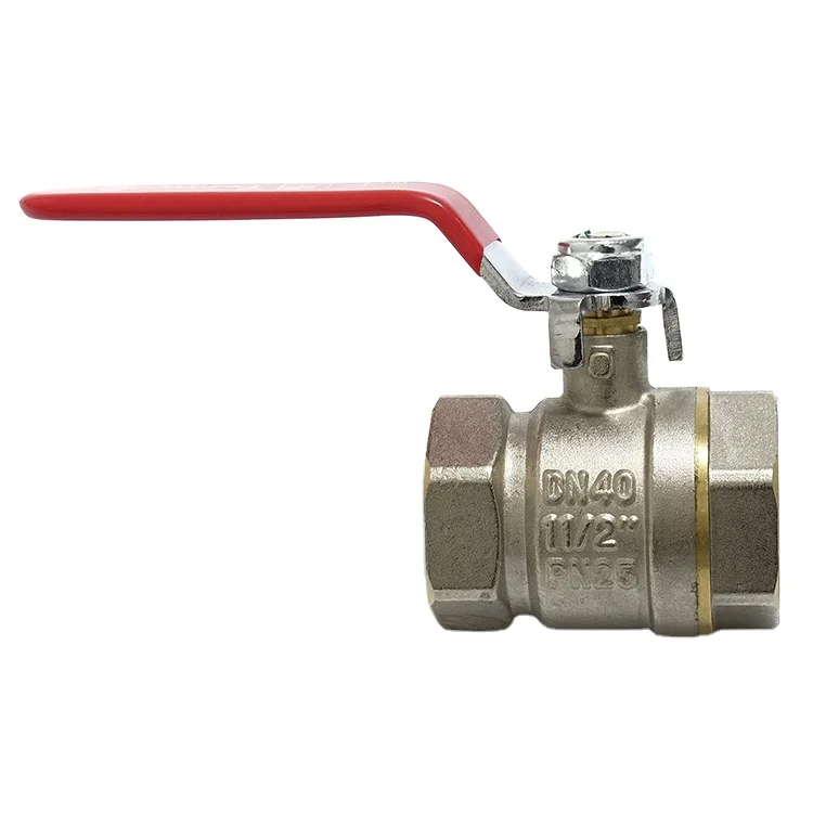 1/2 2 Inch Regulator Water Nickel Plating Brass Thread Ball Valve With Butterfly Handle