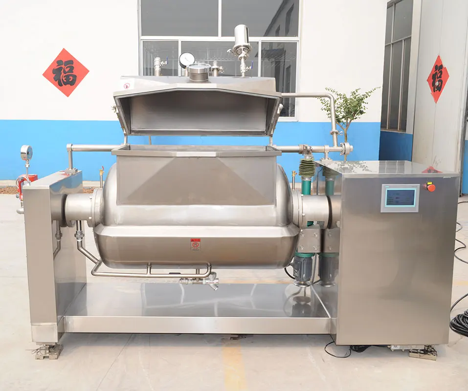 Industrial Bean Paste / Jam vacuum cooker vacuum cooking kettle with mixer
