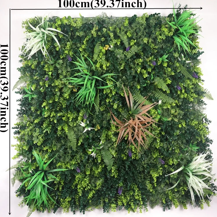 Artificial Boxwood Hedge Grass Wall Faux Simulation Tropical Vertical Green Plant Wall For Home Garden Decoration
