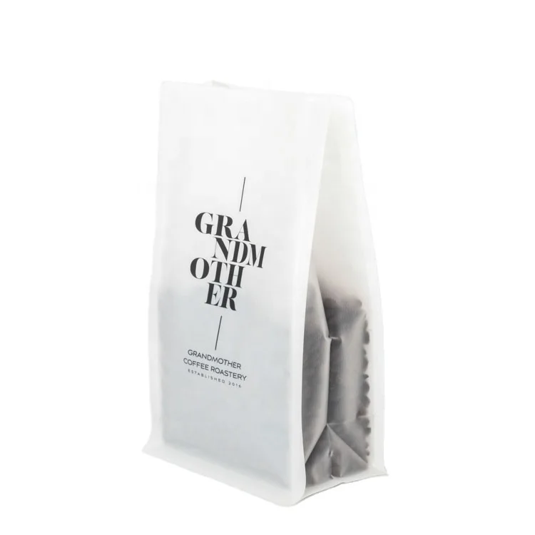 
recycled plastic bag for rough matte printed ziplock 500g coffee bag 