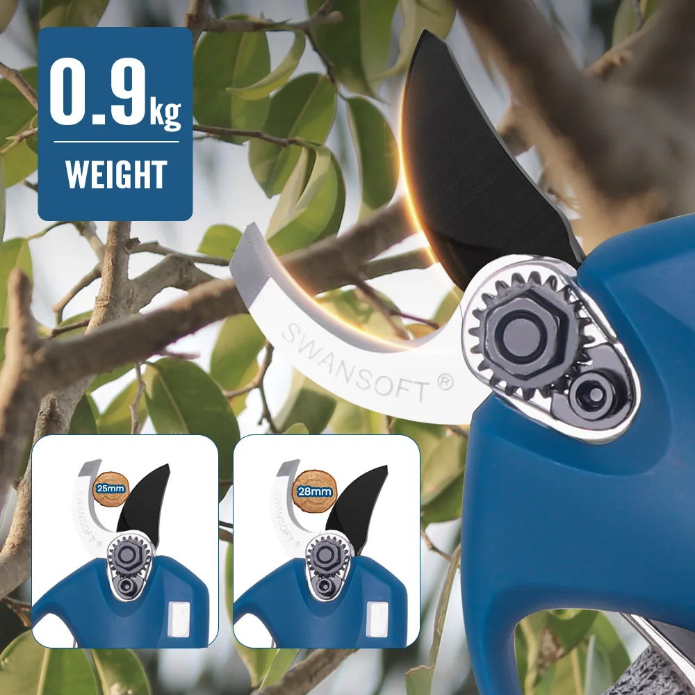 LCD 16.8V 28mm Cordless Electric Pruner 88VF Pruning Shears Efficient Fruit Tree Bonsai Pruning Branche Cutter Landscaping Tool