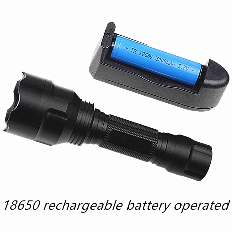 Custom Led Red/Green/Yellow/White 3 Modes C8 XPE Led Light with Reflector Good Quality C8 Flashlight for Hunting