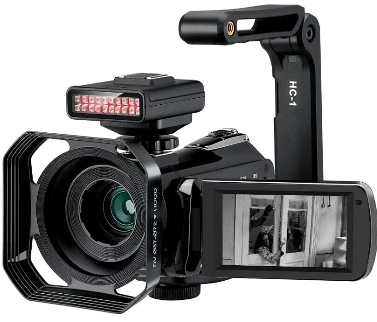 ORDRO High Quality 4K UHD IR Night Vision Professional Video Camera 3.0' IPS Face Priority For Vlog Youtube 4K Camcorder