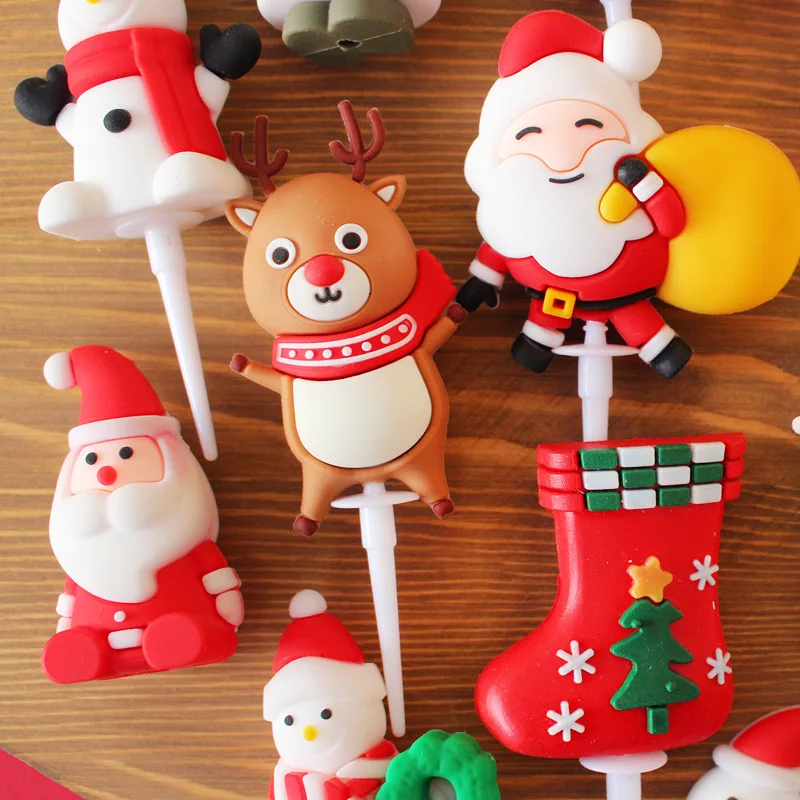 Merry Christmas Cake Toppers 3D Christmas Cake Decoration Topper