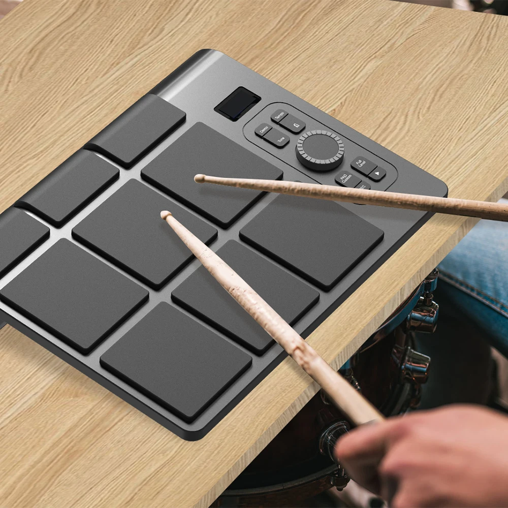 junior electric Tabletop Electronic Drum USB/Battery Powered 9 Pads Portable Drum Set Built-in Speakers Children Beginners