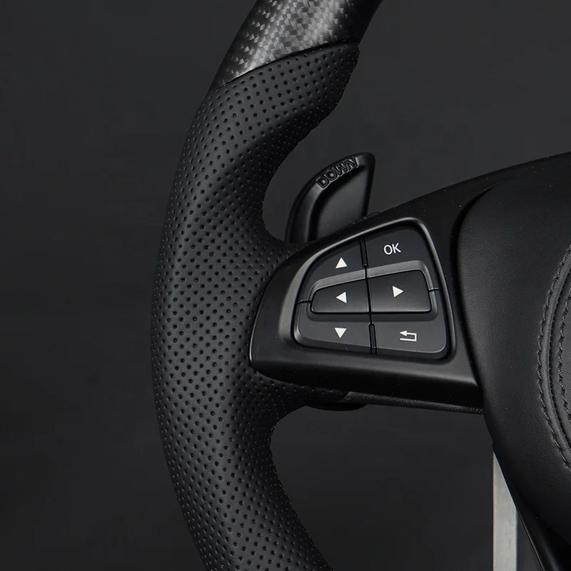 C217 W211 W212 W221 W222 S63 C63 GLA45 C43 SLC для Mercedes-Benz AMG W204 W205 CLA GLA 45 Class Руль из углеродного волокна