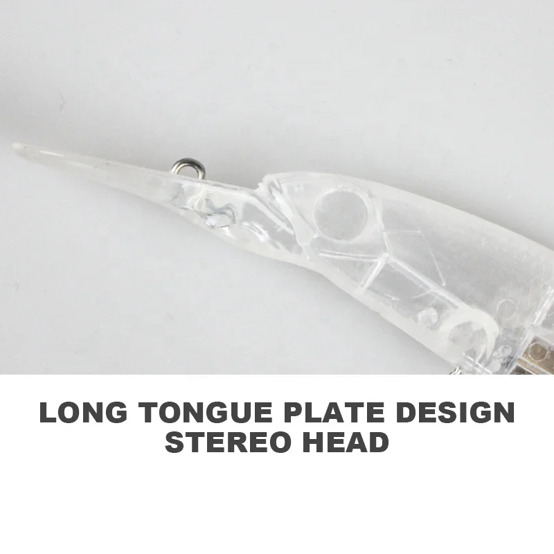 Unpainted Fishing Lure Blank Crankbait Lure Body 11cm/9.5g 12.5cm/12.5g 110mm Minnow Bait Jerkbait Suspending Blank Minnow Lure