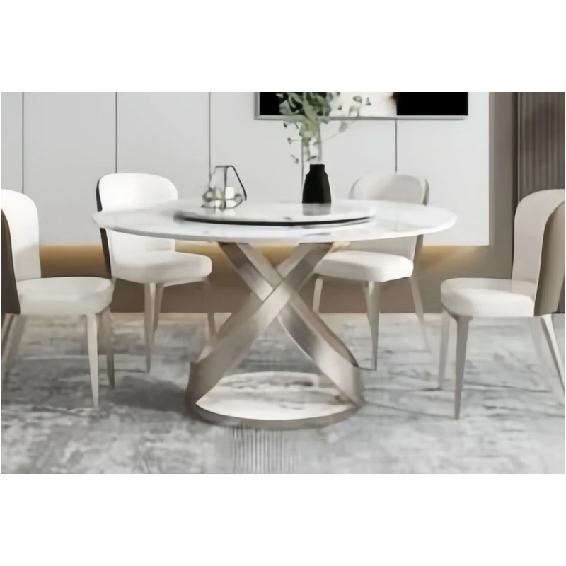 High quality new design  round dining table 6 seaters dining room set home furniture on sale
