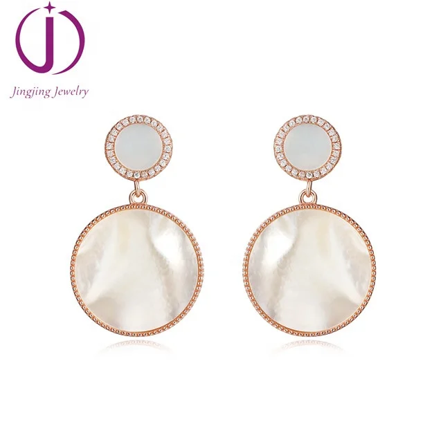 jingjing jewelry sterling silver zirconia circle earring unique earrings for girls