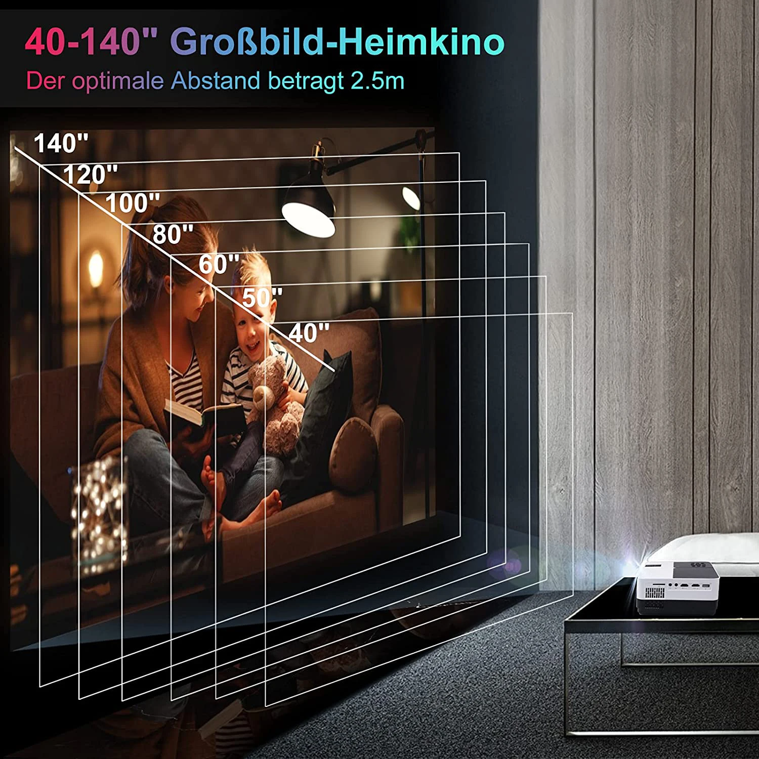 FCC CE PSE ROHS Wholesale HD USB Price Small Proyector 720P Mini Led Projects For H3