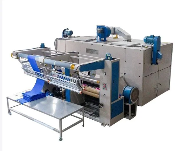 Tubular heat setting machine with double pass for polyester circular knitting fabric