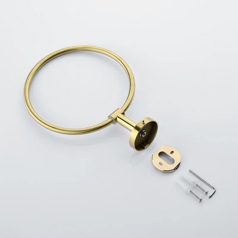 Top Latest Simple Design 2020 Trendy Bathroom Accessories Gold Towel Ring For Bathroom