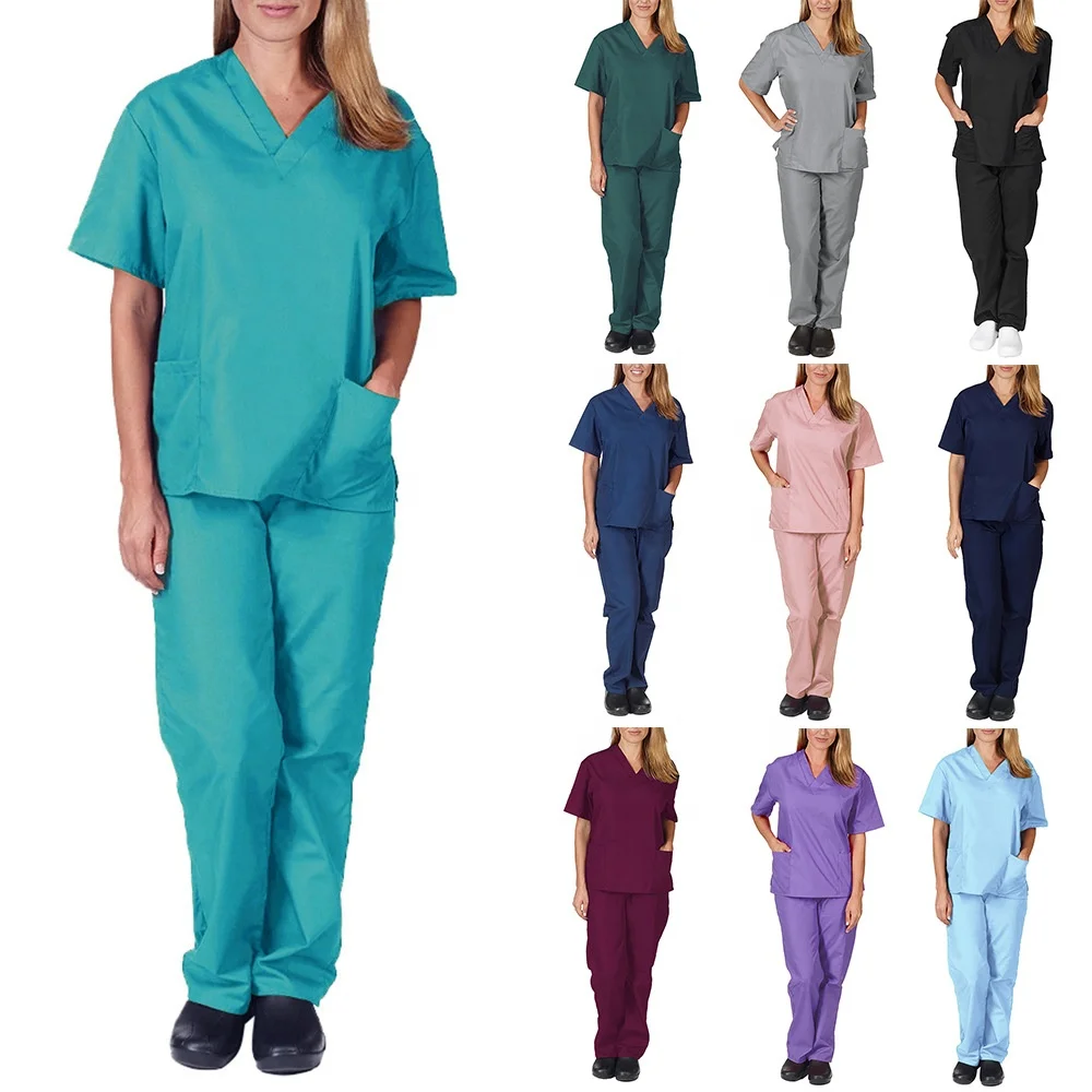 Stretch quick dry suit male doctors surgical clothes female nurses work clothes with best quality medical uniform scrubs