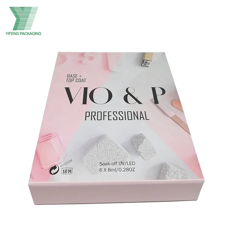 Factory Price custom gel nail polish set box luxury cosmetic gift packaging paper boxes for nail polish oil