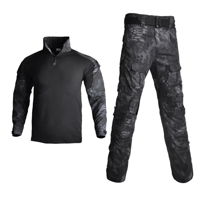 Combat Uniform Frog Suit Outdoor Training Hunting Long Sleeve Shirt Pants Camouflage Tactical Pants