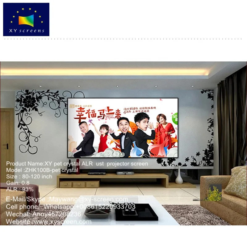 XY screen 120 '4k alr  ust  projector  fixed curved frame projector screen