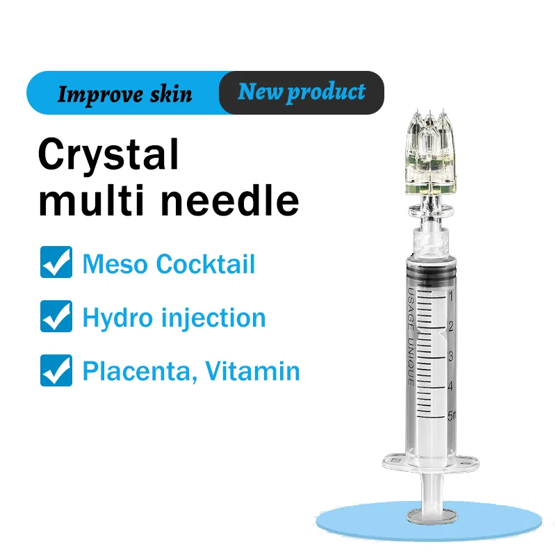 Adjustable korea 5 pins crystal meso nano 12 multi mesotherapy injector needle for korea