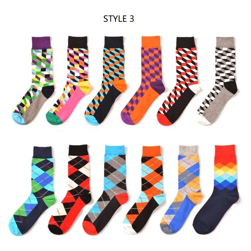 Kousen Заводской Дизайн Socken Пользовательский логотип хлопок Calcetines трубка красочные женские счастливые