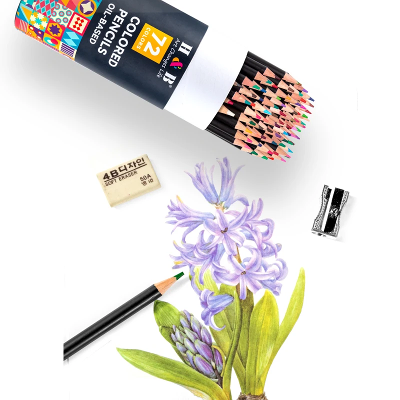 professional custom logo artist eco friendly 72 color pencils