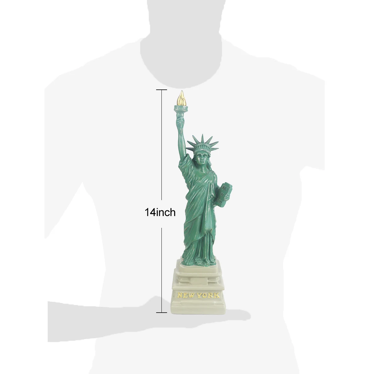 Standing Statue of Liberty Symbolizing Freedom Home And Office Decoration Resin Statue