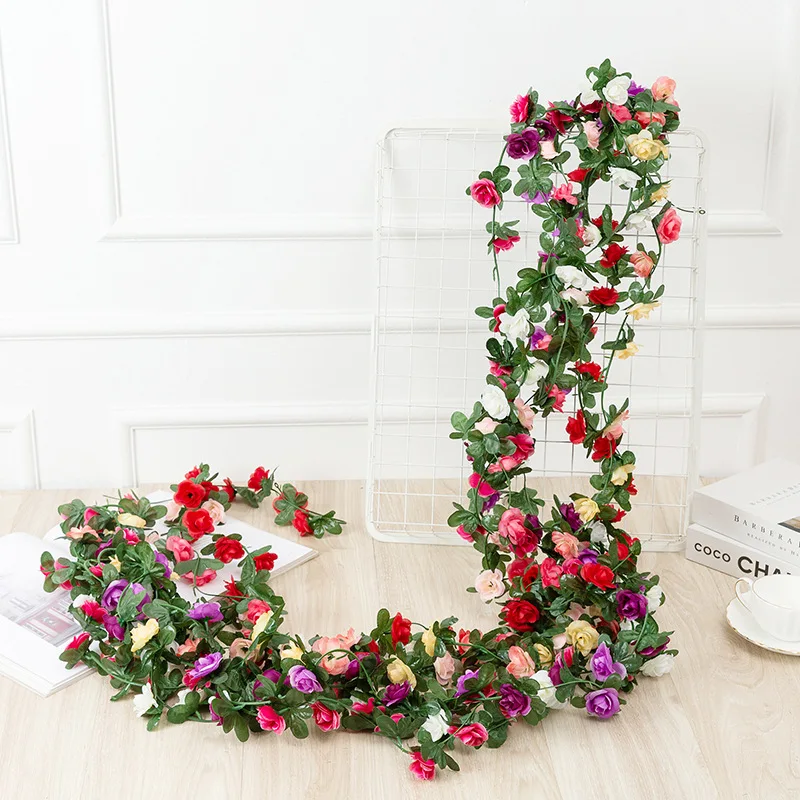 Artificial Flower Wedding Garland Manufacturer Plants and Flowers in Bulk Wreath for Home Decoration