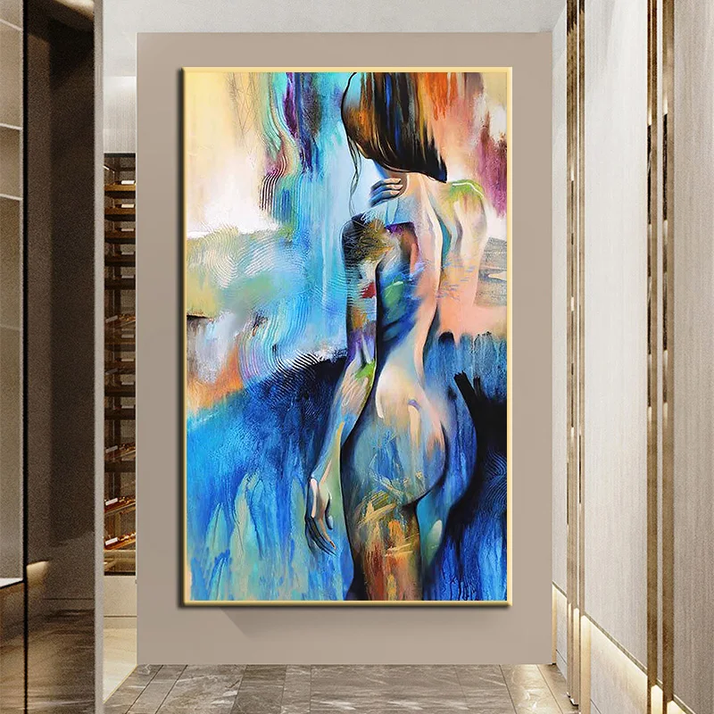 Modern Home Decor for Bedroom Hotel Bedside Print Posters Abstract Sexy Nude Body Canvas Painting Women Poster Wall Art Picture