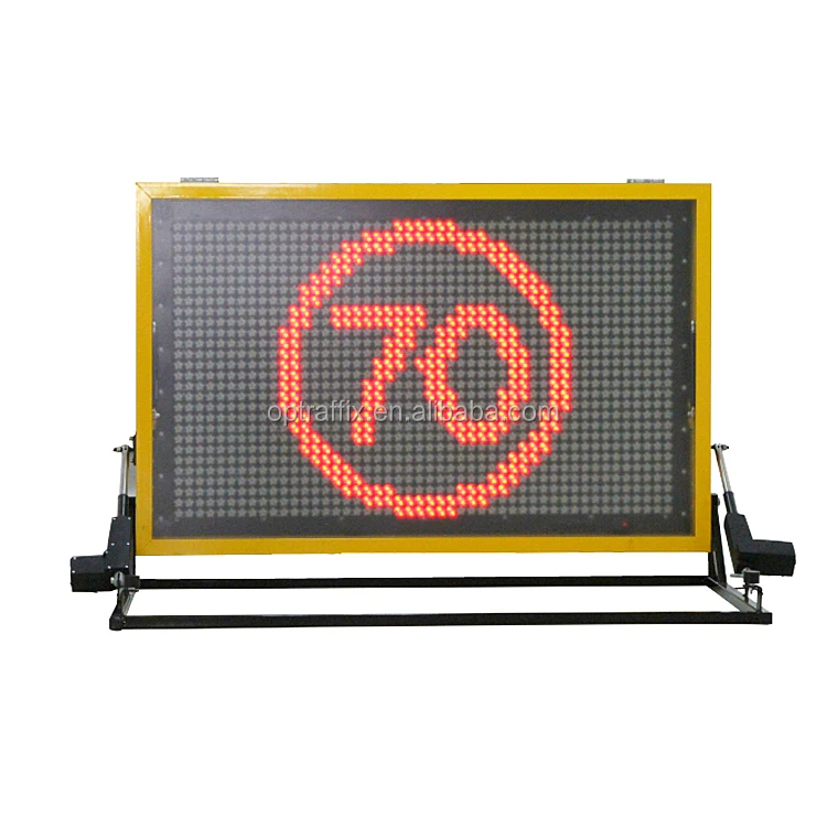 P1103 USA Quality Truck Message Board NTCIP Traffic LED Display ITS Yellow Color Pick-Up Truck Changeable Message Sign